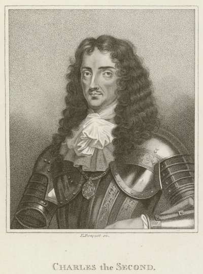 Kong Charles II (gravering) af English School