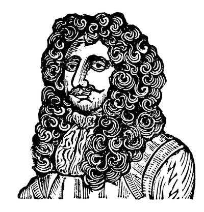 Kong Charles II (træsnit) af English School