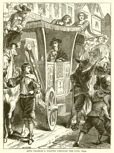Kong Charles I passerede gennem byen, 1642 af English School