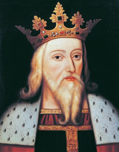 Kong Edward III (olie på panel) af English School