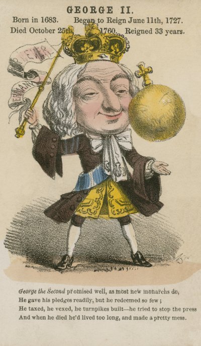 Kong George II (akvatint) af English School