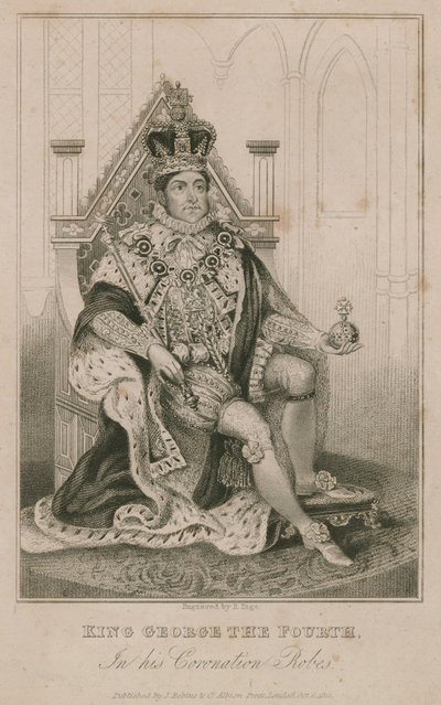 Kong George IV i sine kroningsdragter af English School