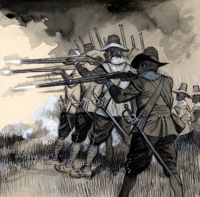 Kong Gustavus Adolphus af Sverige bevæbnede sit svenske infanteri med en let musket af English School