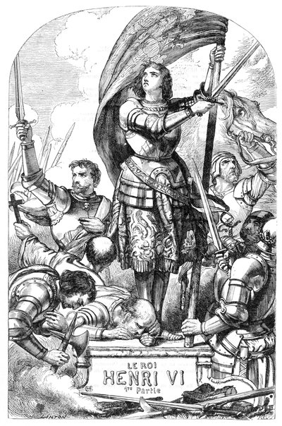 Kong Henry VI (Henry VI, del 1) - Illustration i "" Completes de William Shakespeare"" 1866 - Illustrationerne og den generelle form for denne udgave er lånt fra Cassells illustrerede Shakespeare, udgivet i London af English School