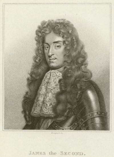 King James II (gravering) af English School