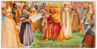 Kong John giver Magna Charta af English School