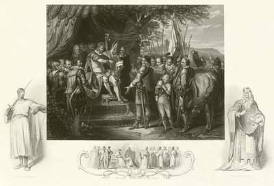 Kong John underskriver Magna Charta af English School