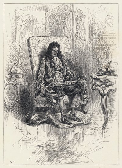Kong Ludvig XVI af Frankrig, ensom og knust hjerte (gravering) af English School