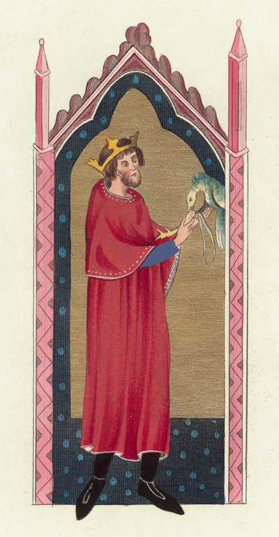 King Stephen (farvet gravering) af English School