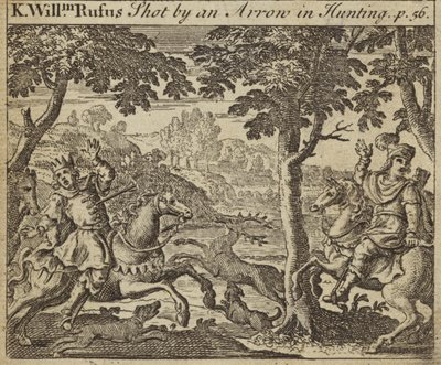Kong William II af England skudt af en pil under jagt, 1100 af English School