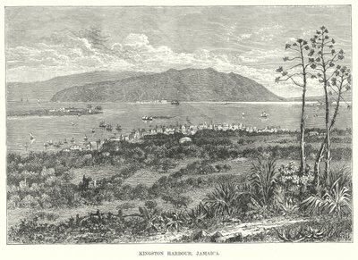 Kingston Harbour, Jamaica (kobberstik) af English School