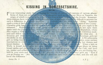 Kysser i Somerset (litho) af English School