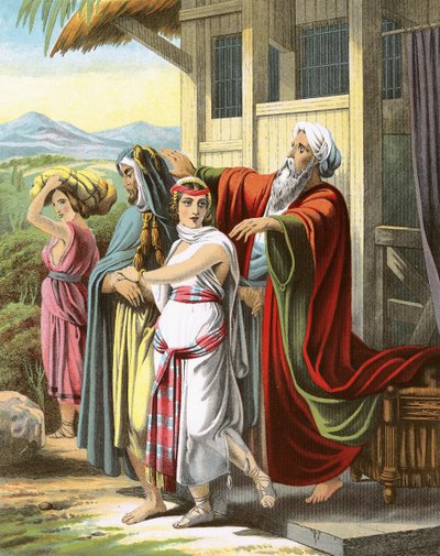 Laban velsignede Rebekka af English School