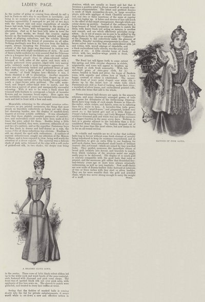 Dameside, kjole (litho) af English School