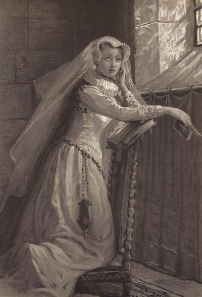 Lady Jane Gray (litho) af English School