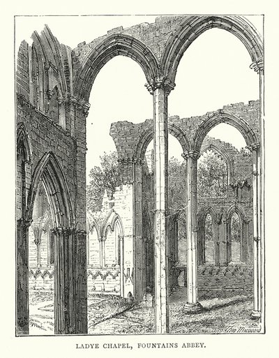 Ladye Chapel, Fountains Abbey (gravering) af English School