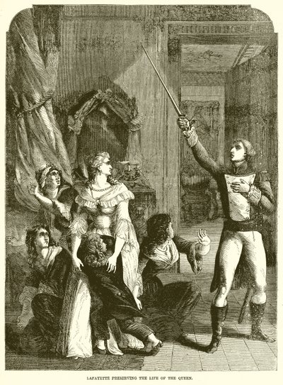 Lafayette bevarer dronningens liv af English School