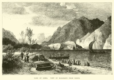 Lake of Como, view of Malgrate from Lecco  af English School