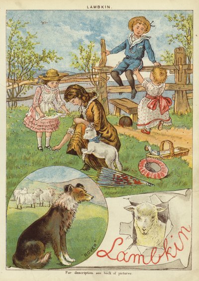 Lammeskind (chromolitho) af English School