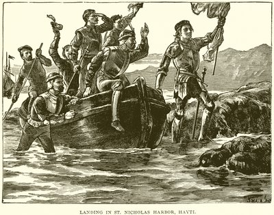Landing i St. Nicholas Harbor, Hayti af English School