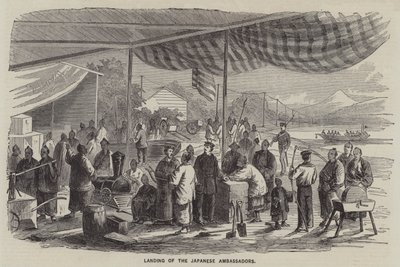 De japanske ambassadørers landgang (kobberstik) af English School