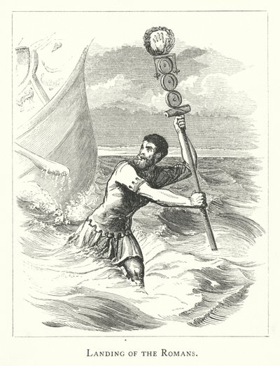 Romernes landgang (gravering) af English School