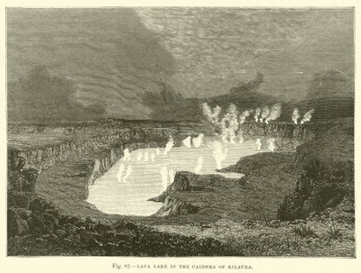 Lavasee in der Caldera von Kilauea von English School