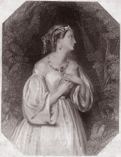 Lavinia, datter af Titus, forlovede af Bassianus (Titus Andronicus eller La Tres Lamentable Roman Tragedie af Titus Andronicus) i - "" Shakespeares Gallery of Women, samling af 45 seriøse portrætter af tidlige London-kunstnere, beriget med kritiske af English School