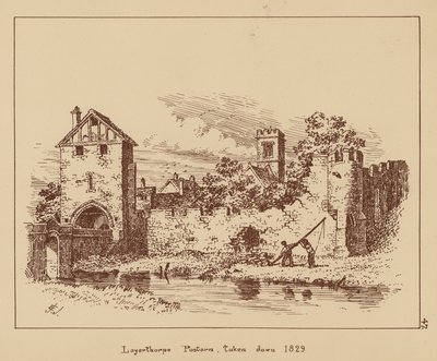 Layerthorpe Postern, abgerissen 1829 von English School