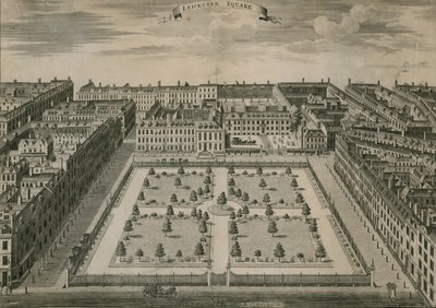 Leicester Square, London, i 1728 af English School