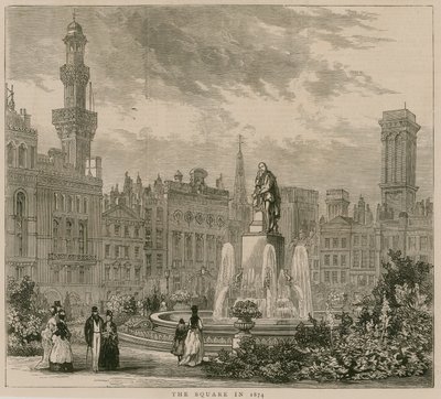 Leicester Square, London, i 1874 af English School