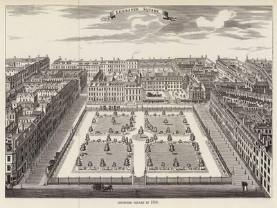 Leicester Square i 1700 af English School