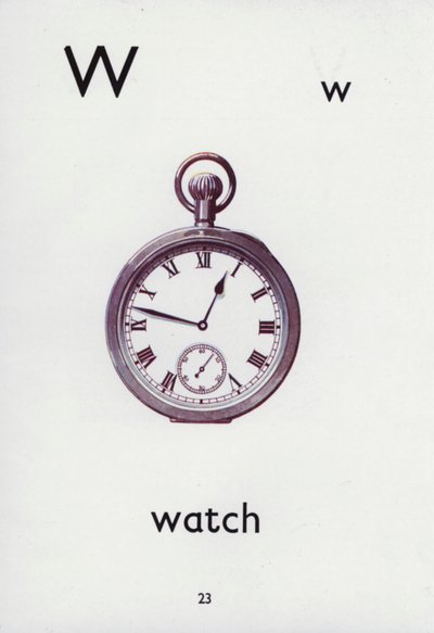 Buchstabe W, Uhr von English School