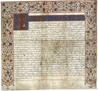 Brev til Sultan Osman Han fra King James VI & I af English School