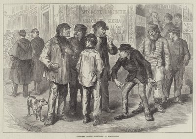 Befriede franske kommunister i Montmartre (gravering) af English School