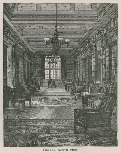 Bibliotek, nordudsigt, Holland House af English School
