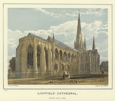 Lichfield Cathedral, udsigt mod nordøst af English School