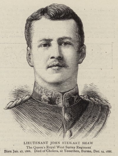 Løjtnant John Stewart Shaw (gravering) af English School