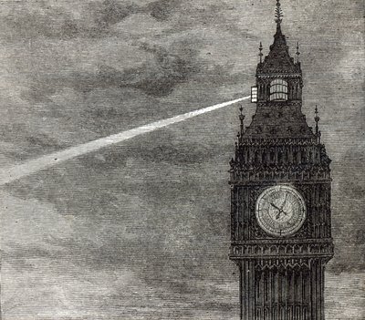Light on the Clock Tower, Houses of Parliament fra The Illustrated London News, 16. august 1873 af English School
