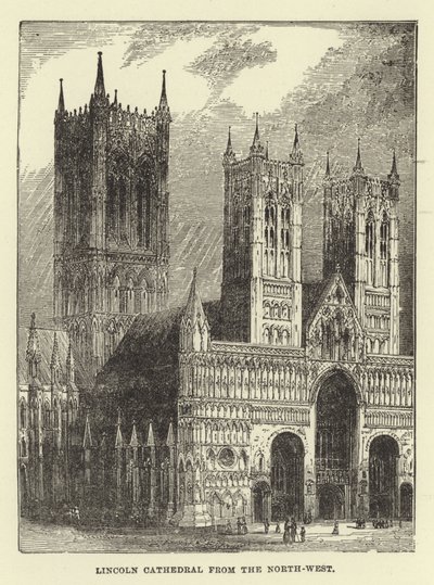 Lincoln Cathedral fra nordvest af English School