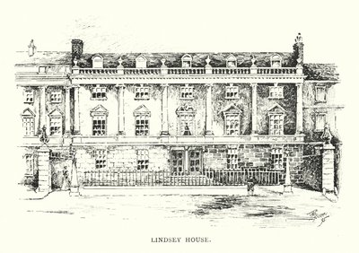 Lindsey House (litho) af English School