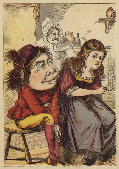Lille Bo-Peep (farvet gravering) af English School