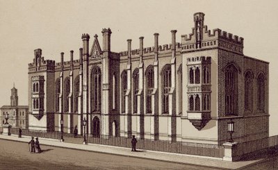Liverpool: Liverpool College, Shaw Street (litografi) af English School