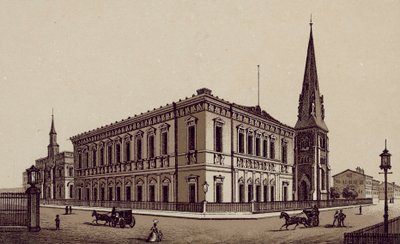 Liverpool: Philharmonic Hall (litografi) af English School