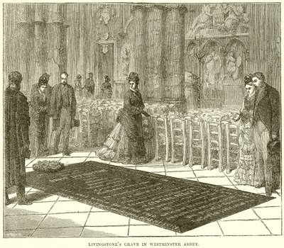 Livingstones Grave i Westminster Abbey af English School