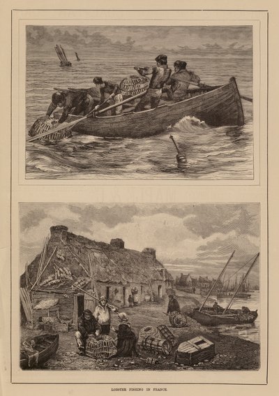 Hummerfiskeri, Frankrig (gravering) af English School