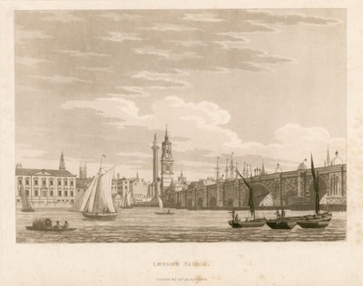 London Bridge, 1799 af English School