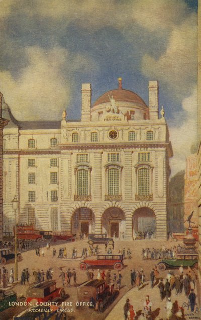 London County Brand Office, Piccadilly Circus af English School
