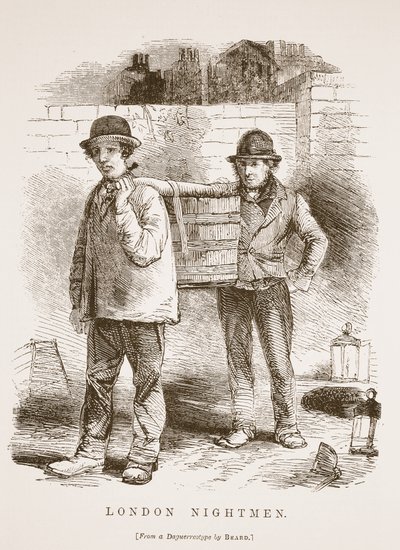 London Nightmen, fra daguerreotypiet af Richard Beard, illustration fra London Labour og London Poor af Henry Mayhew, pub. 1862 af English School