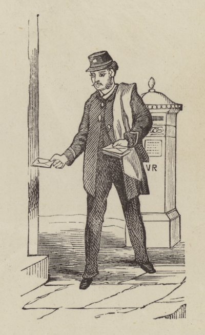 London Postman (gravering) af English School